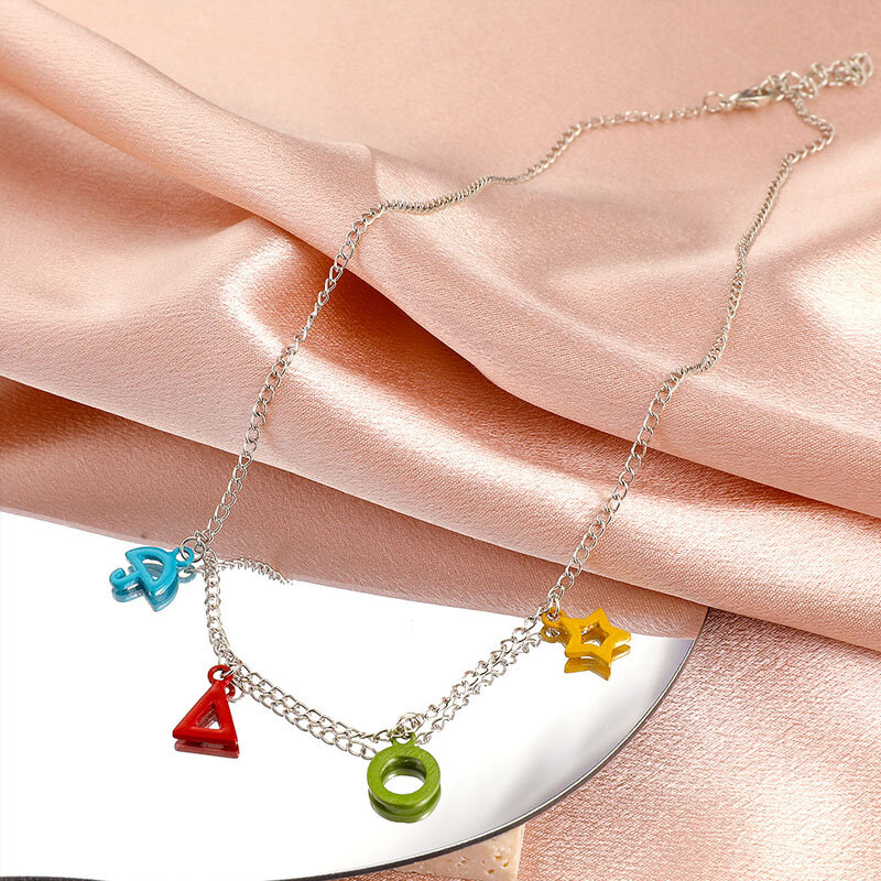 جديد الكورية مظلة جميلة الملونة مطرز Charm بيان قصير المختنق قلادة للنساء عطلة مجوهرات