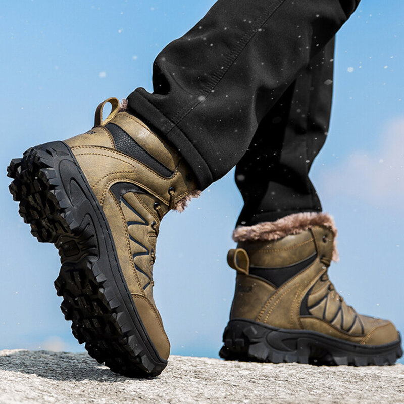 الخريف الشتاء الرجال الثلوج الأحذية الدفء أدوات تخييم للسفر أحذية التنزه الرجال النساء تسلق الجبال أحذية كبيرة الحجم 40-48