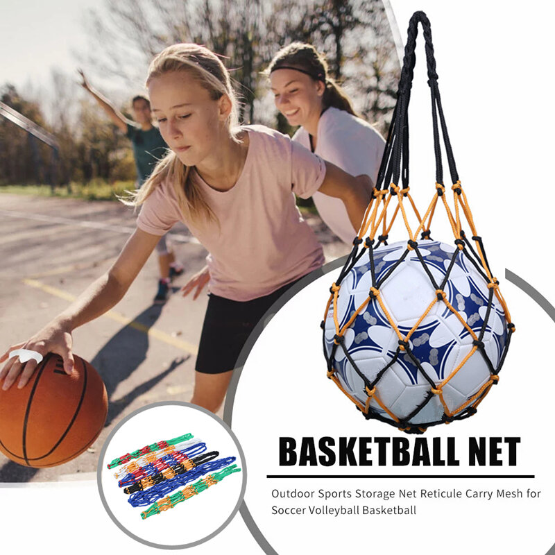 1 قطعة المحمولة كرة السلة كرة القدم الرباط صافي حقيبة في الهواء الطلق الرياضية كرة القدم الكرة الطائرة تخزين شبكة #1
