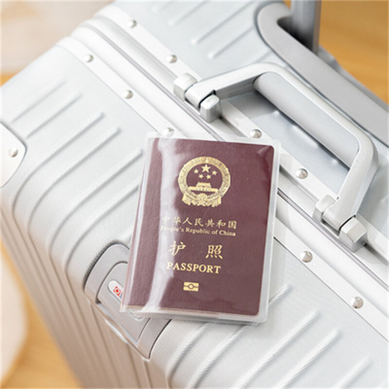 1 قطعة السفر مقاوم للماء الترابية حامل جواز سفر غطاء المحفظة شفافة حاملي بطاقة هوية بلاستيكية الأعمال حامل بطاقة الائتمان الحقيبة