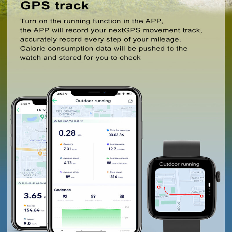 DT1 ساعة Bluetooth ذكية مكالمة امرأة الرجال 1.8 بوصة تقسيم الشاشة تدوير زر الموسيقى اللعب GPS المقتفي ماء الرياضة Smartwatch