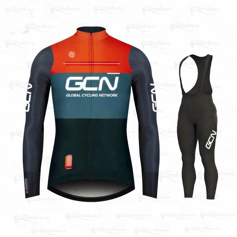 2021 GCN فريق الخريف الدراجات طقم زي رياضي تنفس طويلة الأكمام ملابس الدراجة الجبلية غطاء دراجة الدعاوى روبا ciclismo masculino