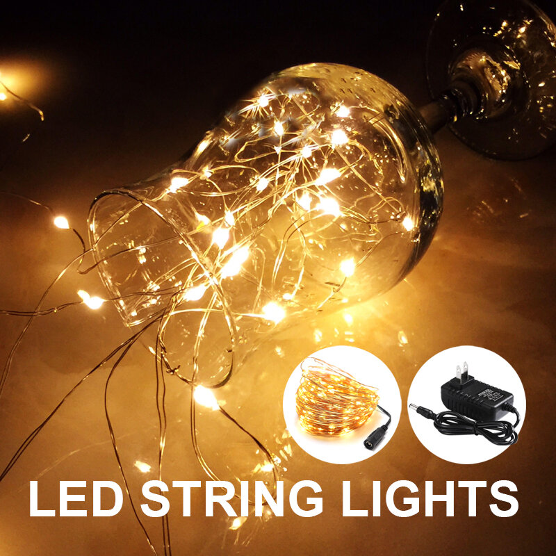 LED سلسلة أضواء جارلاند 2021 أضواء في الهواء الطلق شجرة حديقة الستار غرفة المنزل السنة الجديدة زينة عطلة الإضاءة الجنية ضوء