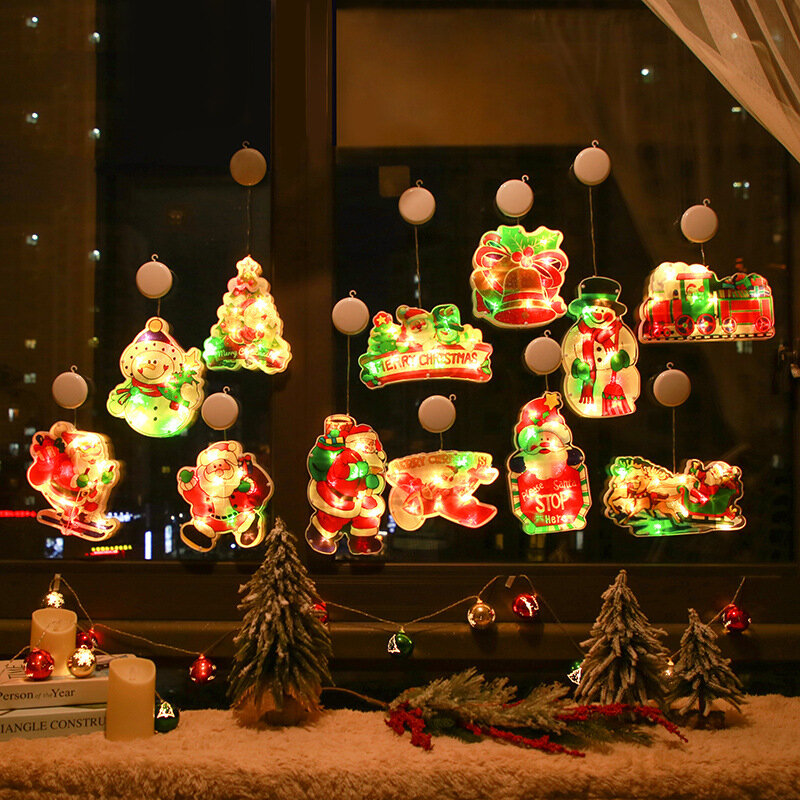 زينة عيد الميلاد هدايا LED للعام الجديد 2022 سانتا كلوز الحلي شجرة اللعب الحلي للزينة المنزل في الهواء الطلق