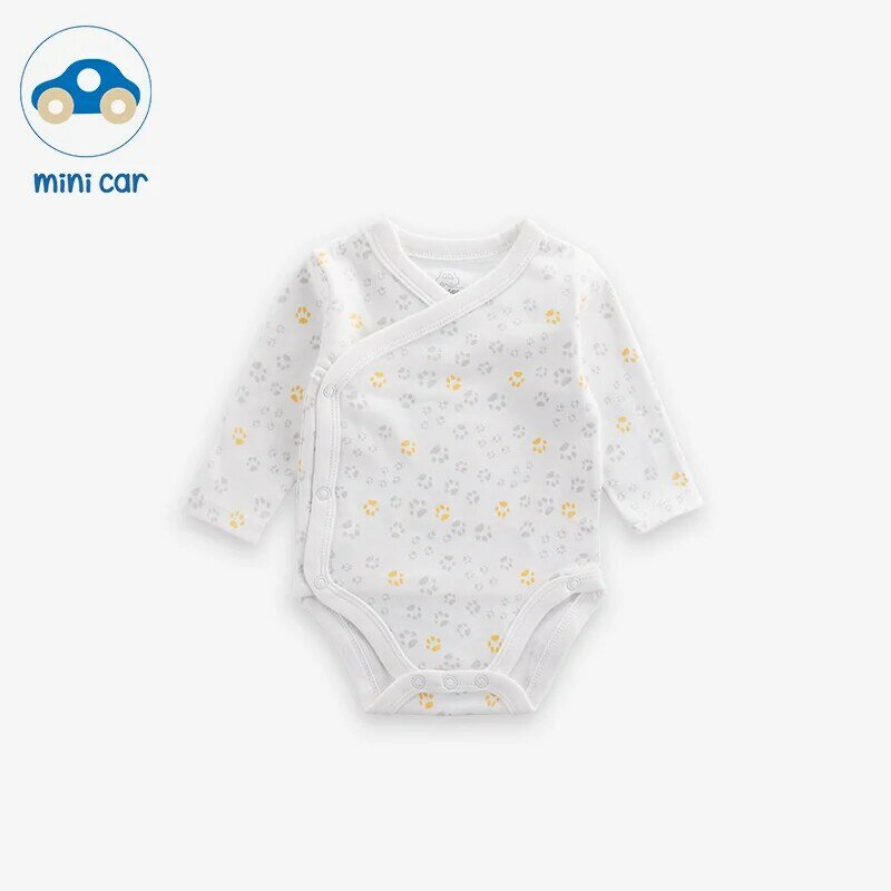 Minicar الوليد الطفل بذلة طفل الربيع والخريف 100 قميص قطني بكم طويل قطعة واحدة رومبير