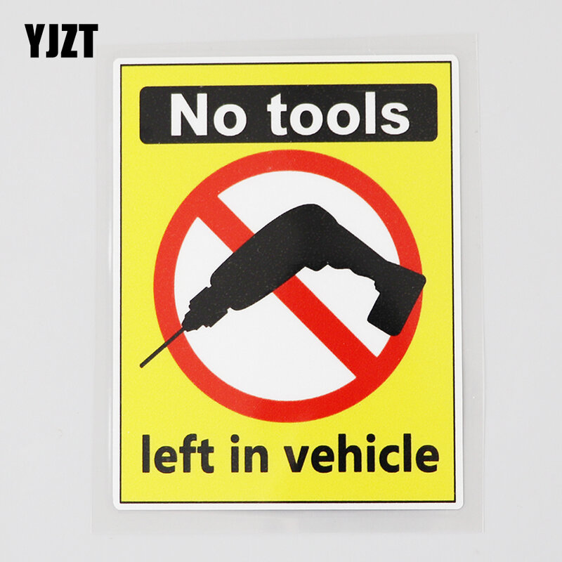 YJZT 8.4 سنتيمتر × 11.1 سنتيمتر صائق لا أدوات اليسار في السيارة بين عشية وضحاها PVC سيارة Sticker12C-0495