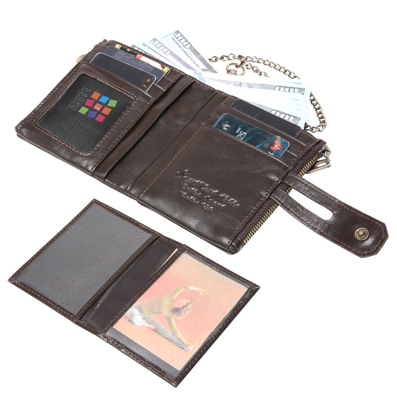 محفظة ذكية لمكافحة خسر بلوتوث-متوافق مع محافظ جلد أصلي للرجال مع عملة جيب سلسلة سحاب محفظة حامل بطاقة محفظة