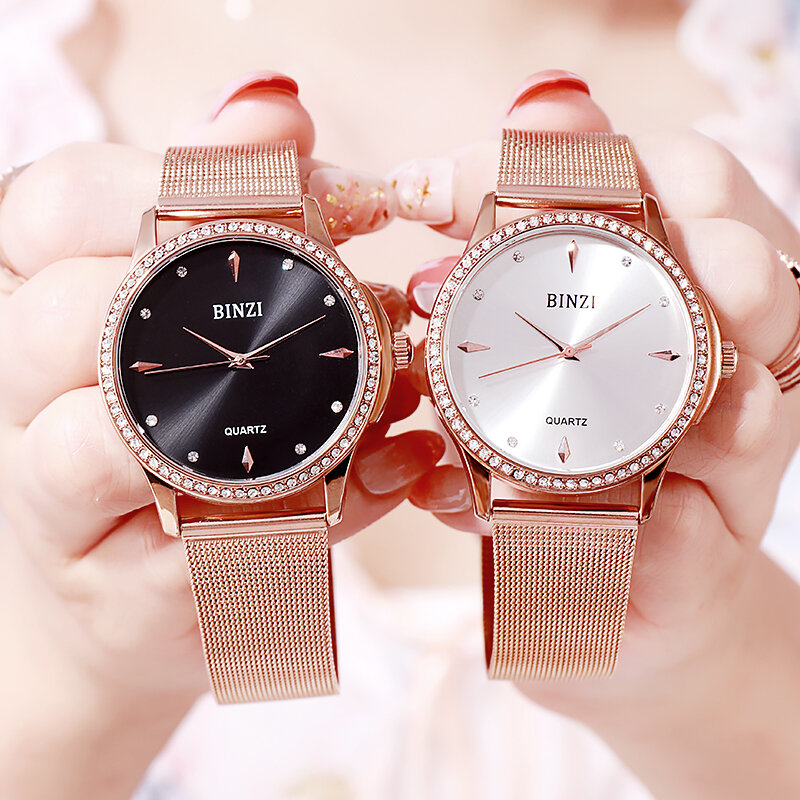 ساعة يد نسائية فاخرة مقاومة للمياه ساعة يد نسائية رومانسية باللون الذهبي الوردي ساعات نسائية Relogio Feminino Reloj Mujer 2020