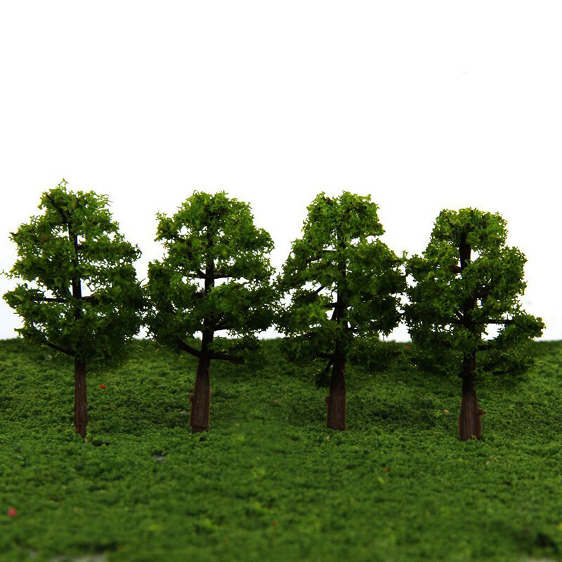 حديقة نموذج الأشجار لوازم الديكور البلاستيكية 20 قطعة 8 سنتيمتر شارع مشهد صغير