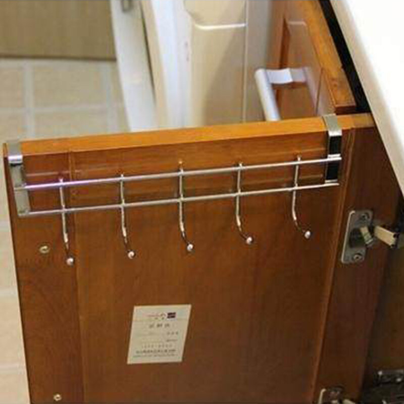 موضة 5 خطاف خطاف معدني يصل للمطبخ باب شماعات معطف خزانة لوازم تخزين المنزل هوك أدوات مطبخ حامل منشفة