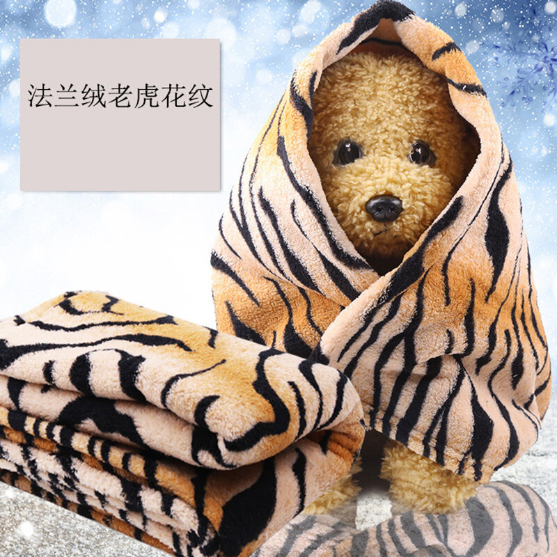 الملونة الفانيلا بطانية دافئة ثلاثة حجم اختيار كلب القط الذهبي المسترد تيدي الخريف والشتاء