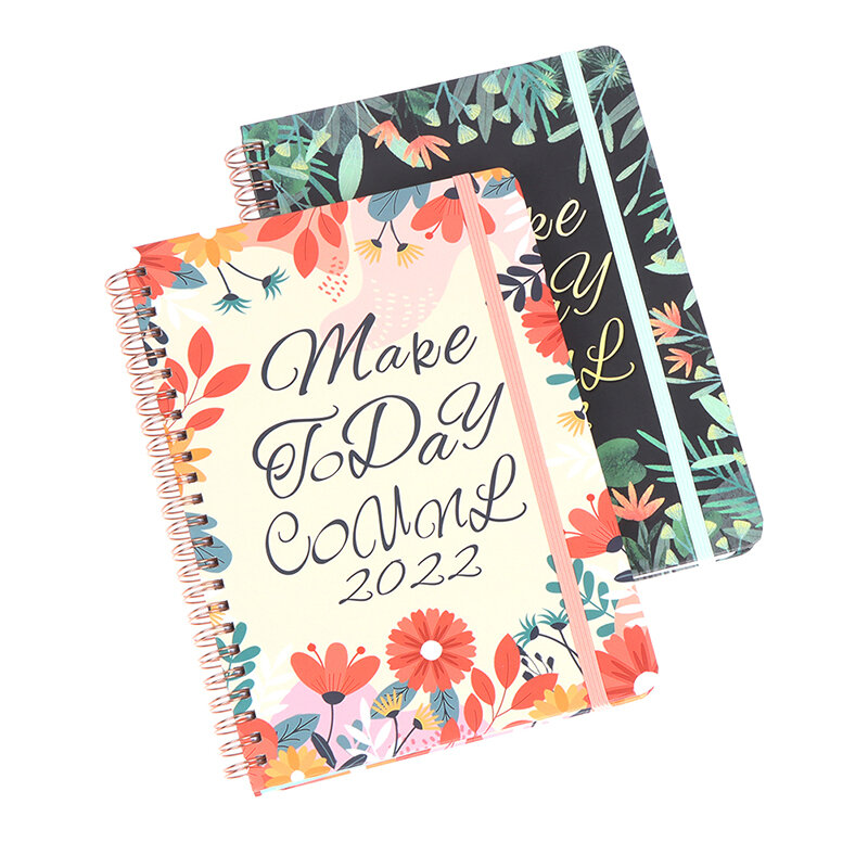 Portable Travel Journal Daily Plan 2022 Schedule Notepad Notebook Diary Planner
