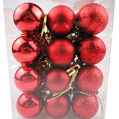 24 قطعة كرة لشجرة الكريسماس الزينة 3 سنتيمتر الكرة الحلي معلقة زخرفة DIY بها بنفسك عيد الميلاد ديكور حفلات الزواج