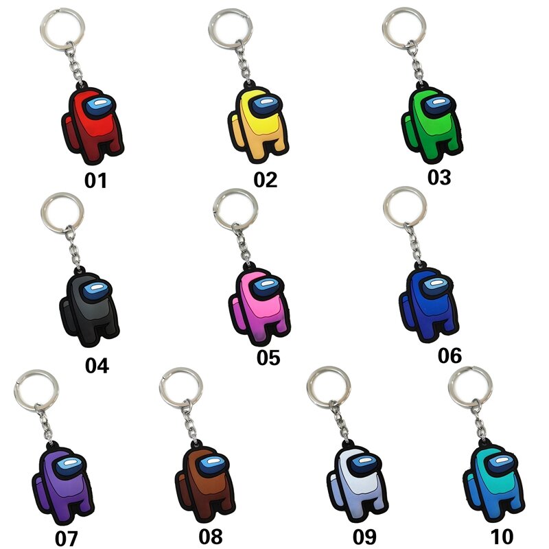2021 1 قطعة ألعاب ساخنة بيننا سلسلة المفاتيح البلاستيكية لينة الملونة سلاسل المفاتيح ل مفاتيح السيارة الديكور حقيبة المعلقات اكسسوارات هدية