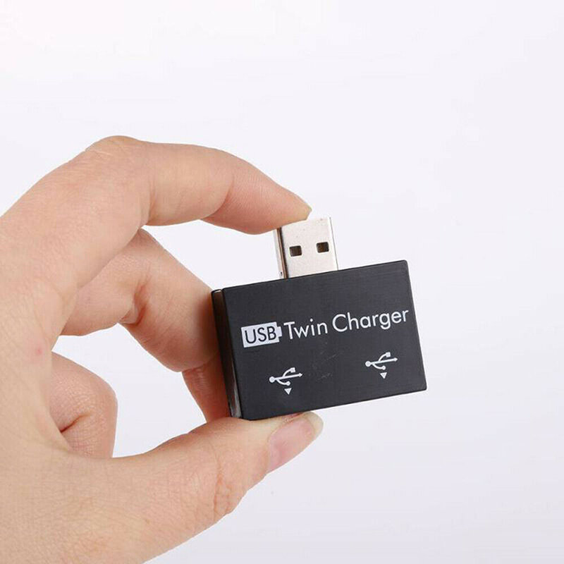 شاحن USB صغير 2 منفذ محور مهايئ توزيع USB الخائن للكمبيوتر هاتف لوحي