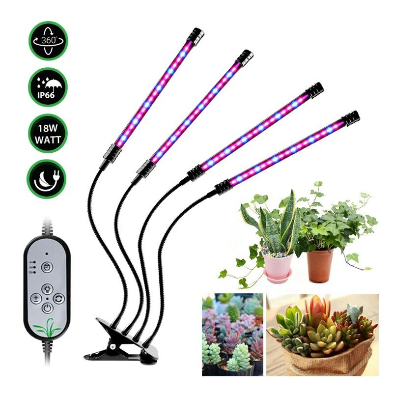 Phytolamp للنباتات LED تنمو ضوء USB الطيف الكامل السيطرة النباتات الشتلات زهرة داخلي تنمو صندوق مصباح بمشبك خيمة دفيئة