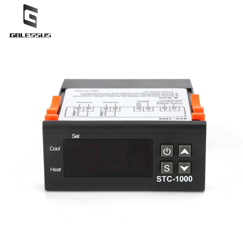 STC-1000 منظم الحرارة حاضنة التتابع التدفئة التبريد 10A الرقمية متحكم في درجة الحرارة ترموستات 12 فولت 24 فولت 220 فولت