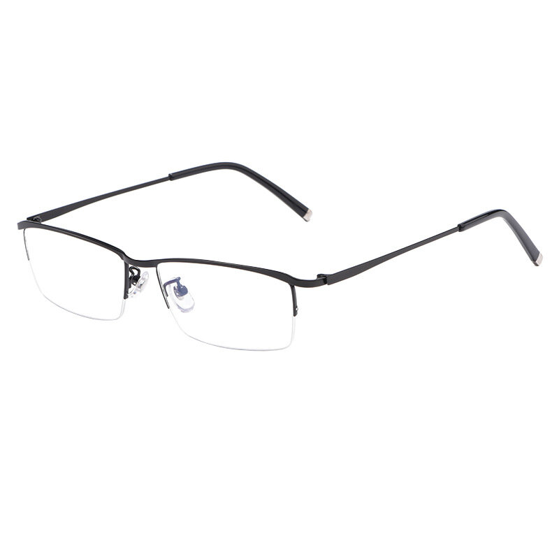 KatKani الرجال خفيفة المعادن نصف إطار نظارات الموضة الرجعية الأعمال قصر النظر وصفة طبية البصرية النظارات الإطار Z17003