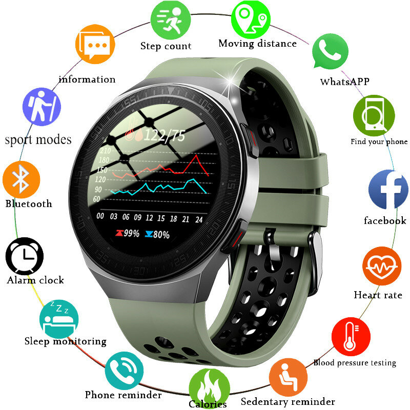 2021 جديد بلوتوث دعوة ساعة ذكية الرجال 8 جرام بطاقة الذاكرة مشغل موسيقى smartwatch ل أندرويد ios الهاتف مقاوم للماء جهاز تعقب للياقة البدنية