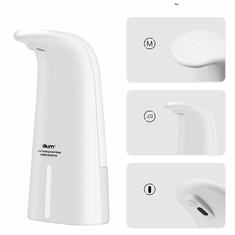 250 مللي IPX4 موزع الصابون المضاد للماء التلقائي رغوة غسل اليد جهاز الحمام المطبخ