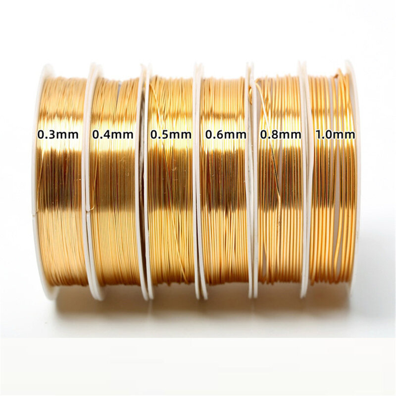 لا تغيير لون الأسلاك النحاسية/خط/الحبل/0.3/0.4/0.5/0.6/0.8/1.0 مللي متر لتقوم بها بنفسك لصنع المجوهرات سوار طويل الأمد ثابت اللون