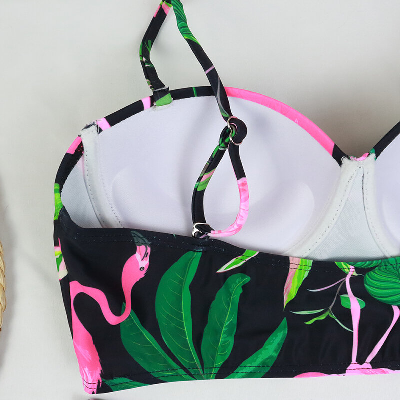 طقم بكيني من MUOLUX موضة 2022 لباس سباحة للنساء مثير مكون من قطعتين ملابس سباحة نسائية للشاطئ والاستحمام #5