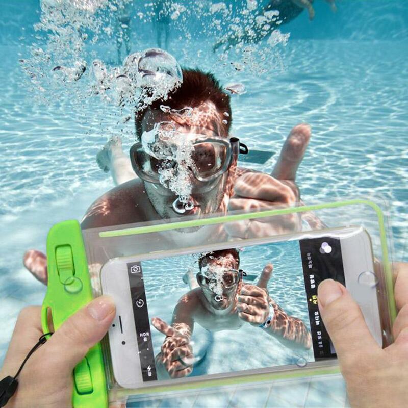 جراب هاتف خلوي عالمي مقاوم للماء ، 3.5 إلى 6 بوصات ، للسباحة ، تحت الماء ، للأنشطة الخارجية ، جديد