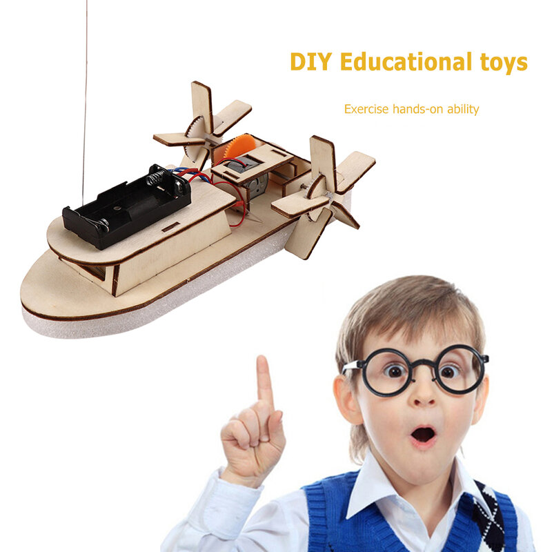 DIY عجلة بدال سفينة تجميع أطقم منمذجة ، أبنية التعليمية لعب ، أطفال ألعاب تعليمية