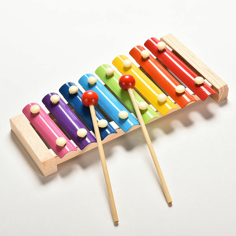 موسيقى البيانو التعلم والتعليم للأطفال إكسيليفون خشبية للأطفال اللعب الموسيقية الحكمة 8-note آلة موسيقية