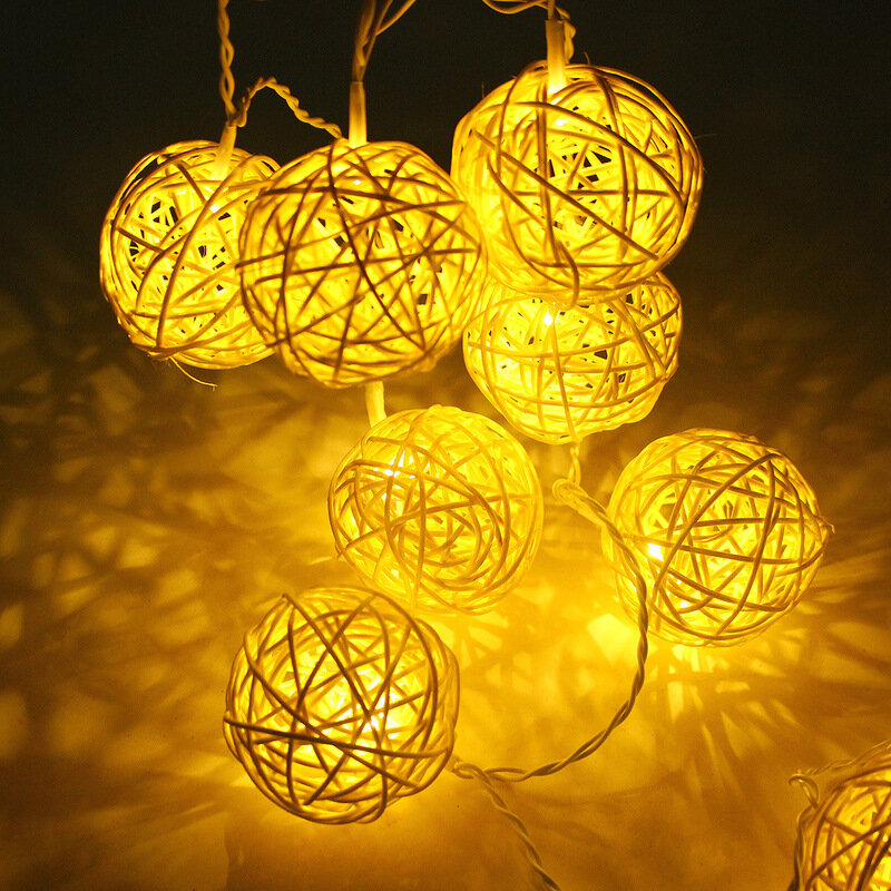 إكليل إضاءة الكريسماس LED ، 2 م أو 3 م ، للاستخدام المنزلي ، يعمل بالبطارية ، للزينة ، خرافية
