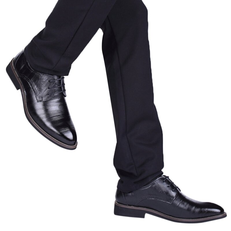 2021 رجال الأعمال الكلاسيكية الرسمي أحذية من الجلد موضة بلون حذاء مسطح خمر أكسفورد أحذية لل أحذية رجالي حجم 40-45