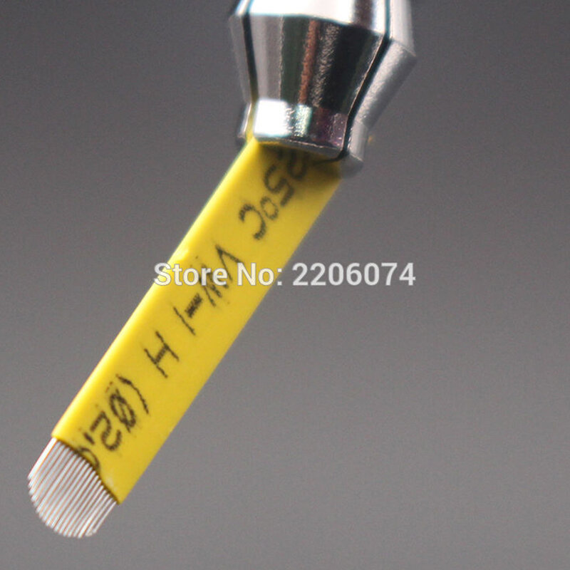 10 قطعة 18U الوشم إبرة Microblading 0.2 مللي متر الإبر ل دليل القلم شبه تجميل دائم دليل Microblading الحاجب الإبر