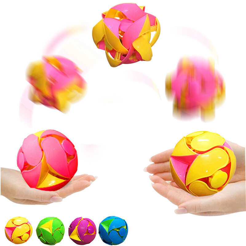 1 قطعة تغيير لون الكرة لعبة اليد رمي الحسية الضغط ملحق للأطفال/الكبار لون عشوائي