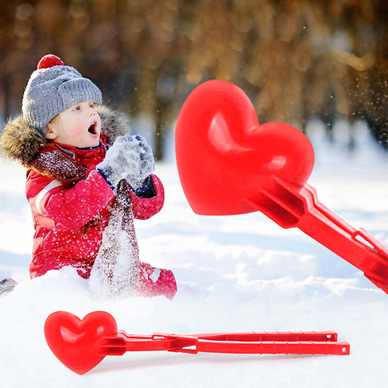 لعبة كرة الثلج للأطفال, مشبك بلاستيكي على شكل قلب