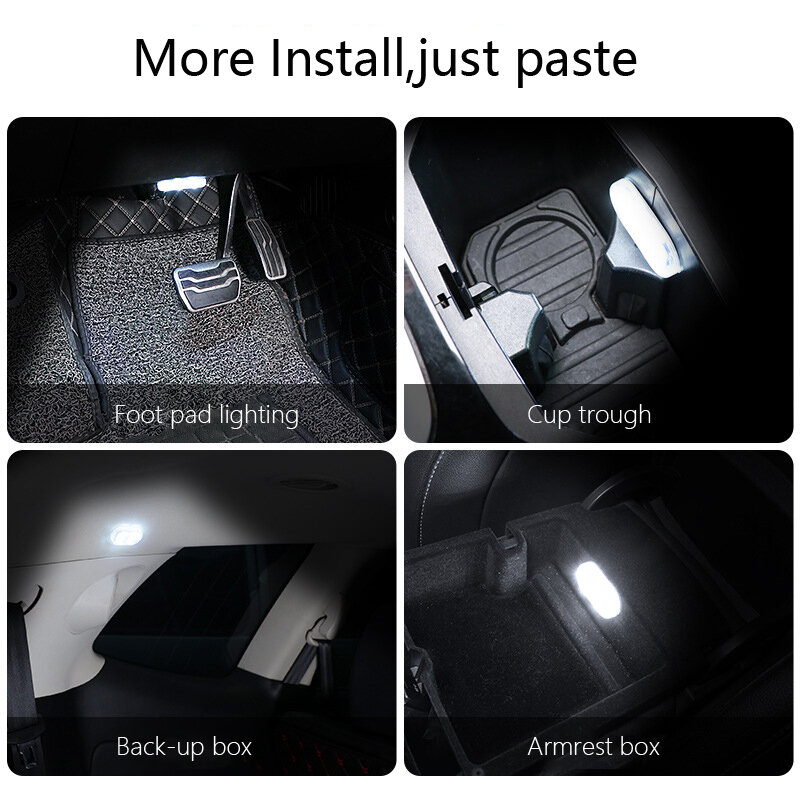 سيارة LED مصابيح للقراءة اللاسلكية الداخلية ضوء سقف للسيارة اللمس السقف مصابيح الزخرفية للقدم جذع صندوق تخزين USB شحن
