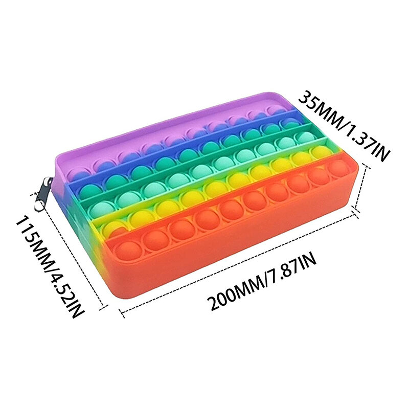 مقلمة فقاعة دفع تململ لعبة الضغط دفع البوب قلم رصاص وقلم وجاف القرطاسية مكتب حقيبة التخزين للمدرسة أطفال لعبة هدية