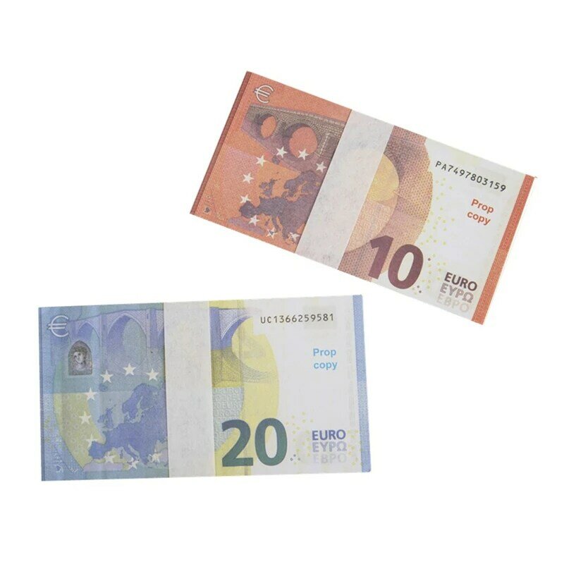 100 قطعة/المجموعة السحر الدعائم الأوراق النقدية محاكاة اليورو العملات الدعائم PartyDecor اللعب