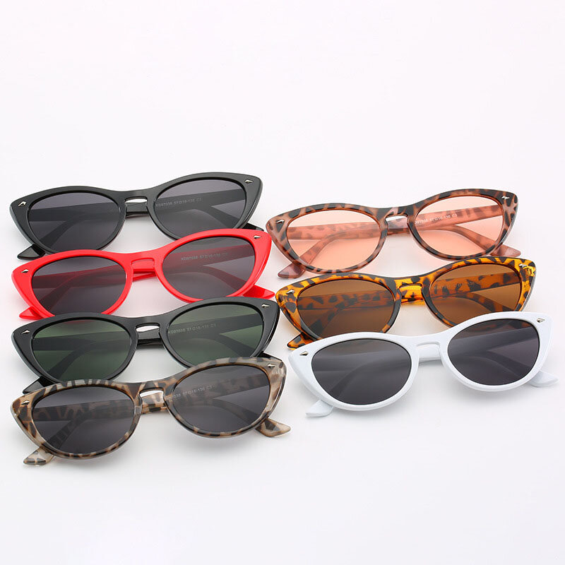 نظارة شمسية عين القطة للسيدات ، تصميم أوروبي وأمريكي ، نمط ريترو ، ملون ، UV400 ، وردي ، 2020