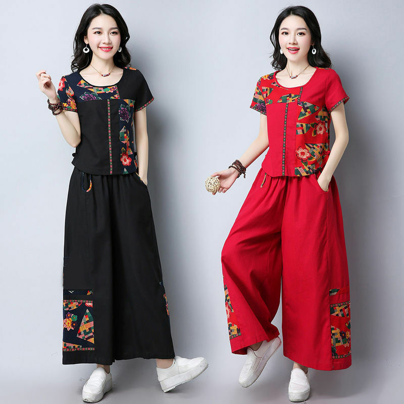 الشرقية السيدات القطن الكتان حجم كبير الملابس للنساء 3xl 4xl الحديثة التطريز النمط الصيني التقليدي الأعلى بدل رجالي