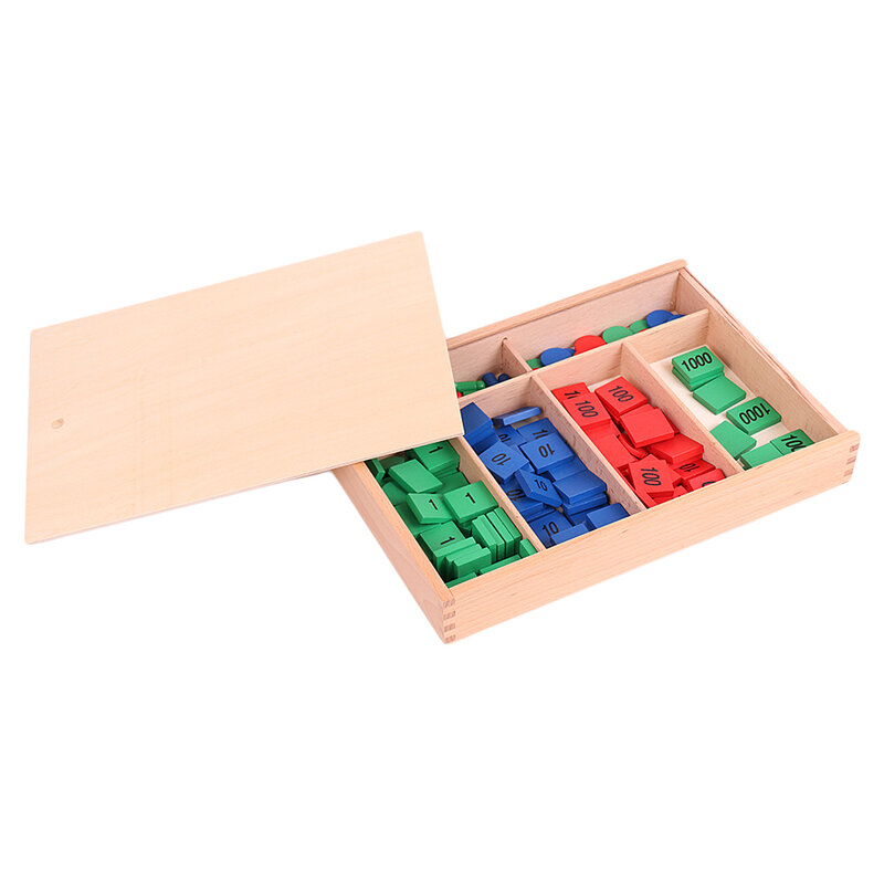 لعبة ختم مونتيسوري الخشبية للأطفال الصغار في مرحلة ما قبل المدرسة