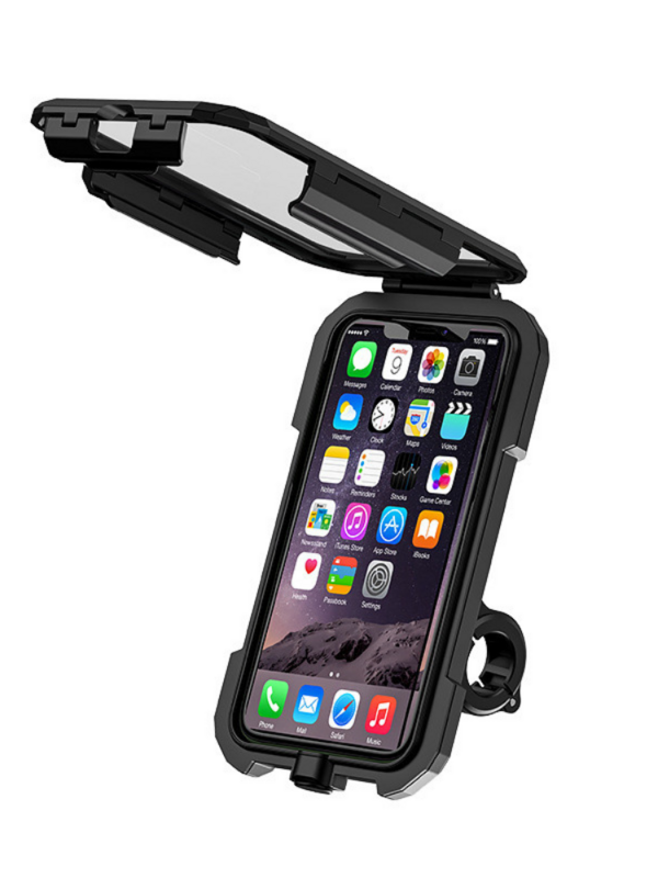 غطاء هاتف مضاد للماء دراجة نارية المقود مرآة الرؤية الخلفية 3 إلى 6.8 "الهاتف المحمول جبل حقيبة دراجة نارية سكوتر حامل هاتف