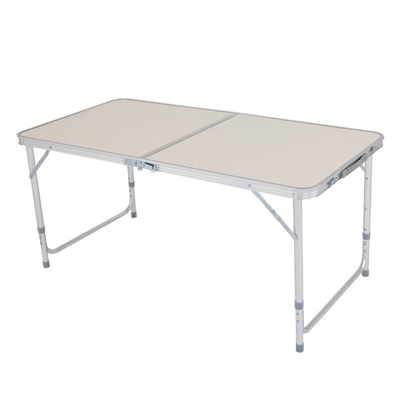 طاولة قابلة للطي متعددة الأغراض محمولة 120X60X70 4Ft بيضاء مناسبة للتجمعات العائلية والنزهات
