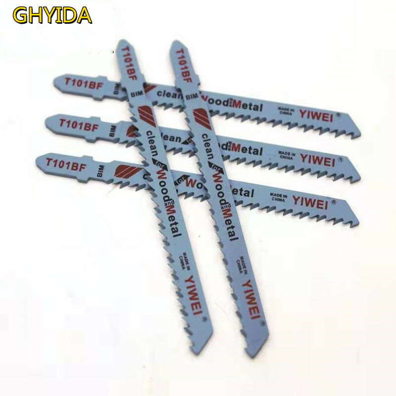 HGYIDA 100 قطعة T101DF ثنائية المعدن T-عرقوب بانوراما شفرات قطع أداة نظيفة لمنشار الخشب الصلب