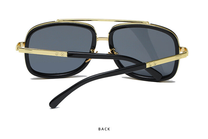 الكلاسيكية المتضخم الرجال النظارات الشمسية الفاخرة العلامة التجارية المرأة النظارات الشمسية مربع الرجعية Oculos دي سول الذكور UV400 مرآة نظارات