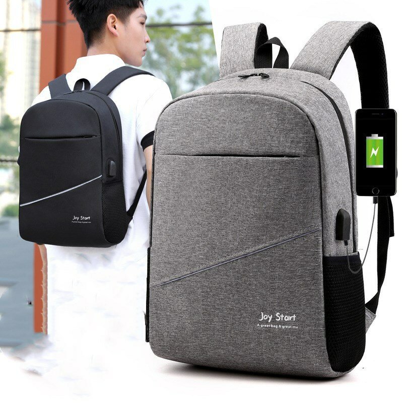 3 قطعة/المجموعة ظهره USB شحن الأزياء السفر الرجال حقيبة لابتوب متعددة الوظائف على ظهره مضيئة عاكسة كبيرة حجم الحقائب المدرسية