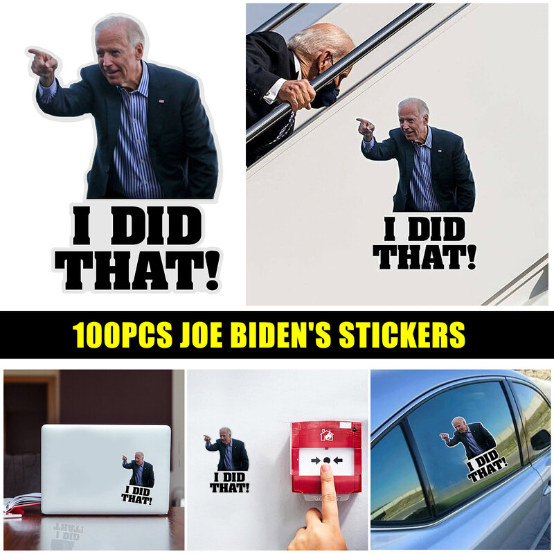 50/100 قطعة جو بايدن فعلت ذلك! (جو بايدن)! ملصق لاصق لصائق الفكاهة-3in ، ملصق مضحك لـ (جو بايدن) هذا كل ما فعلته