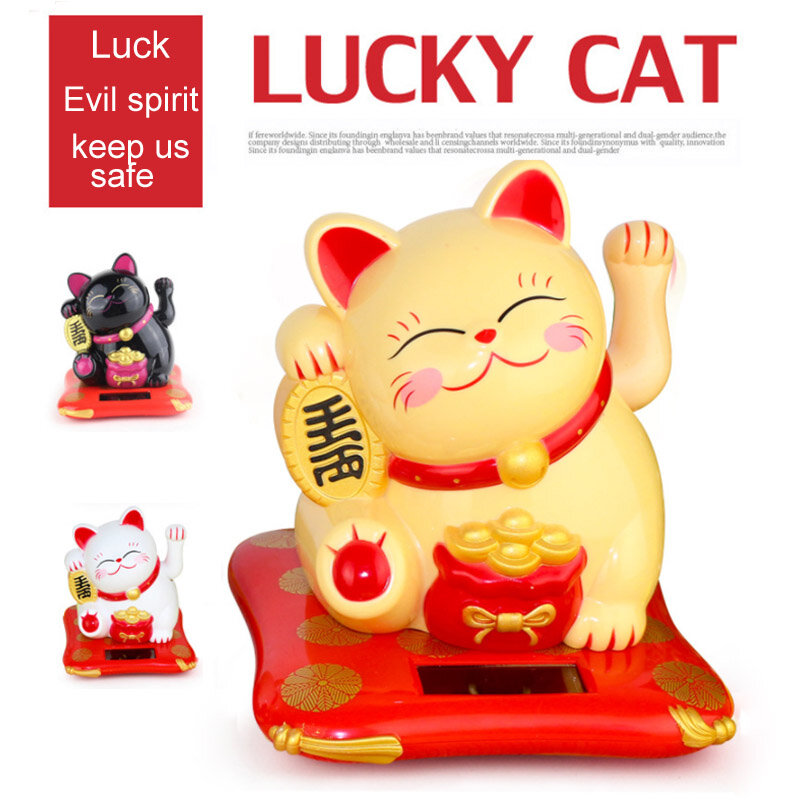 الصينية محظوظ الثروة يلوحون القط الذهب يلوحون اليد القط ديكور المنزل ترحيب يلوحون القط النحت تمثال ديكور سيارة زخرفة