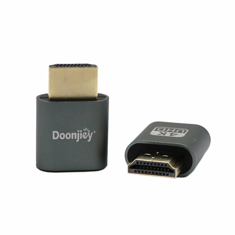 VGA HDMI-متوافق الدمية التوصيل الظاهري عرض محاكي محول DDC Edid دعم 1920x1080P لبطاقة الفيديو BTC التعدين مينر جديد