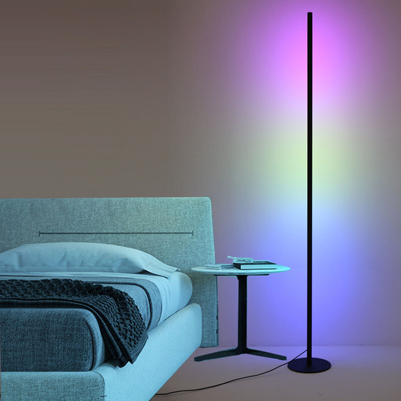 LED ضوء الزاوية الدافئة RGB الملونة غرفة المعيشة سطح المكتب مصباح أرضي واقف المنزل إضاءة للتزيين للهدايا