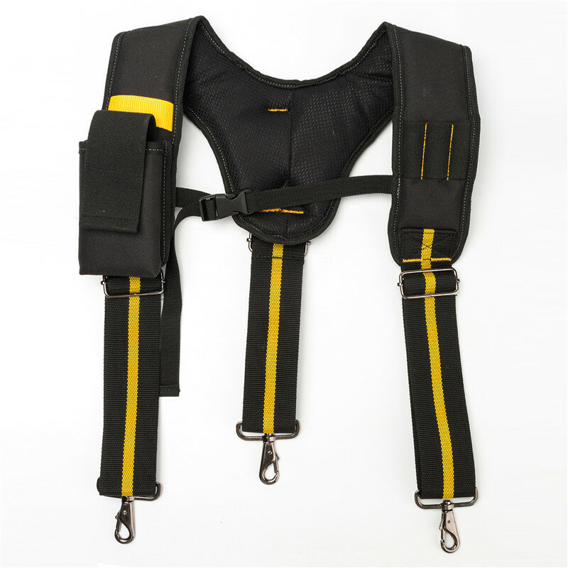حمالات سوداء للرجال Y /H نوع الأدوات حمالة يمكن تعليق أداة حقيبة تقليل الوزن حزام الثقيلة العمل أداة حزام الحمالات